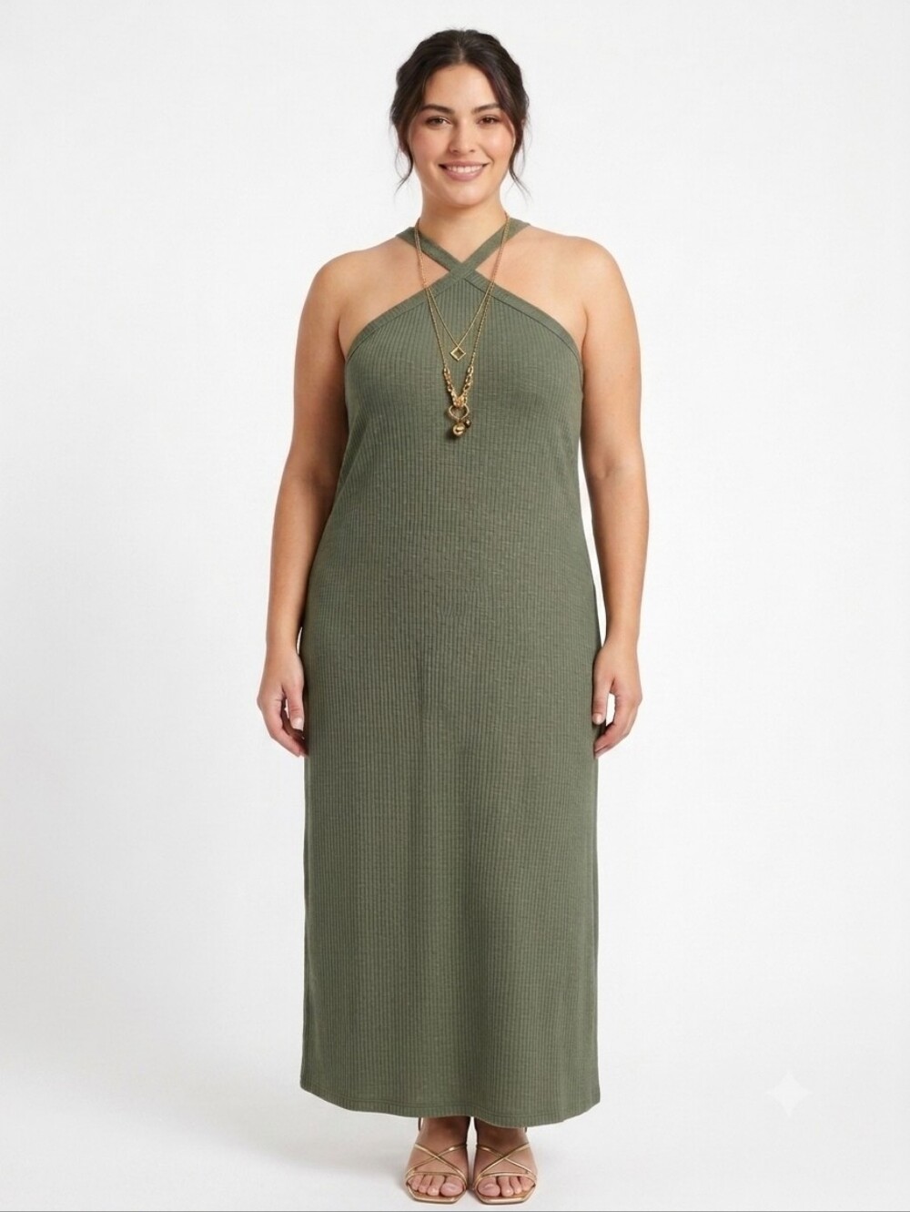 Old Navy Rib-Knit Halter Midi Dress-NWT